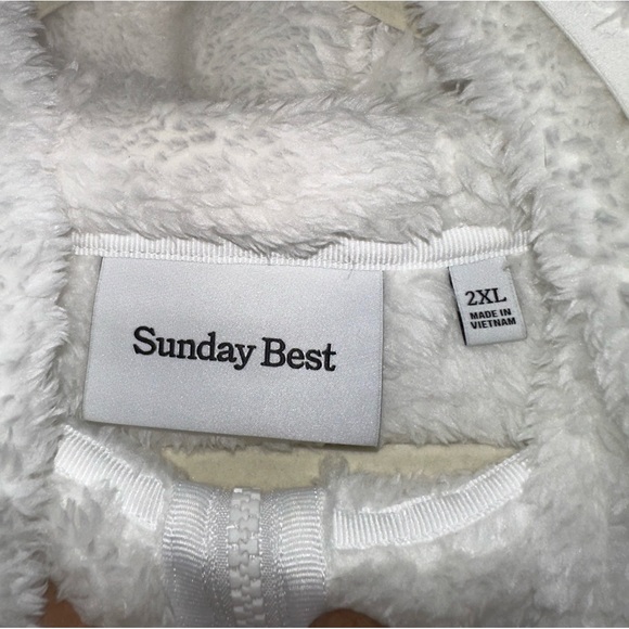 Aritzia Sunday Best Fuzzy Half Zip Hoodie - Picture 3 of 7